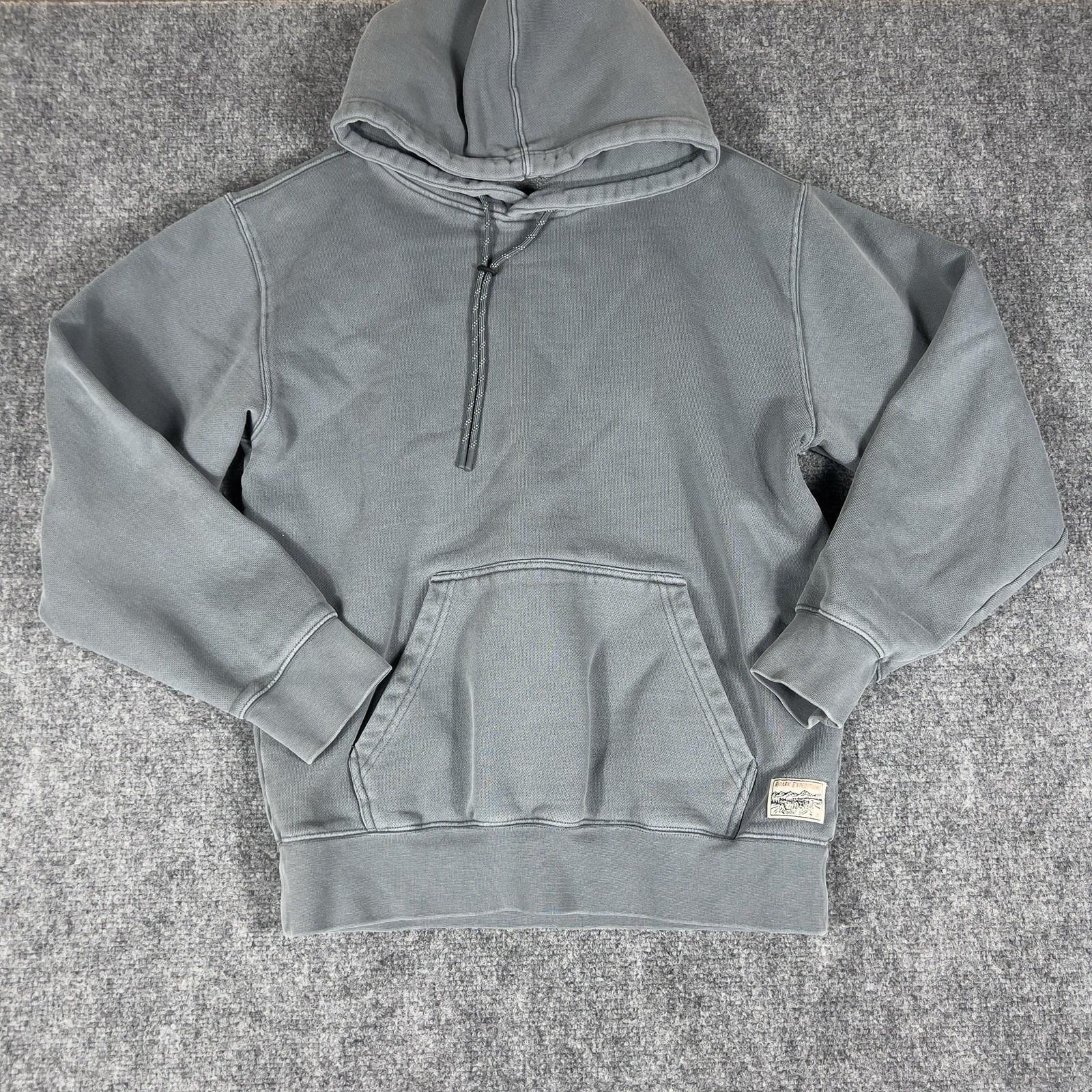 Roark Mens Small Gray Hoodie Pullover Sweatshirt Adventure Fleece Outdoor Casual